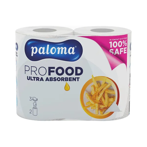 Majapidamispaber Super Care Food XXL 3- kihiline, valge, PALOMA, 2 rl