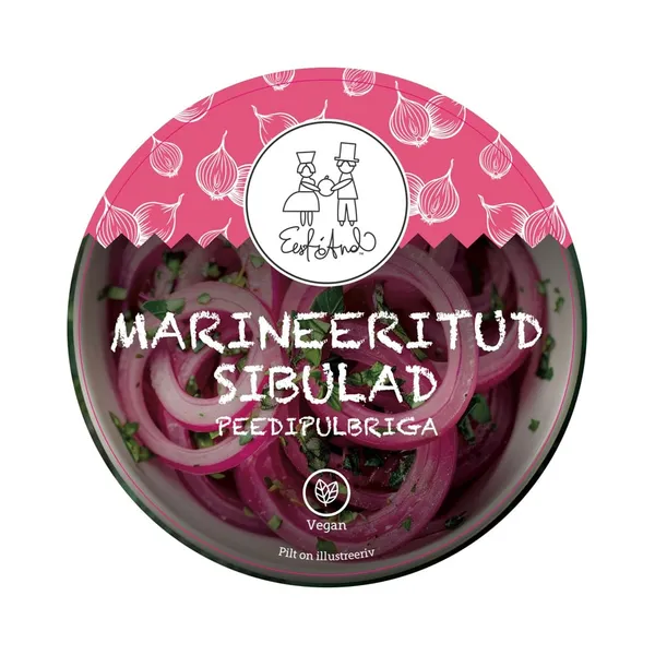 Marineeritud sibulad peedipulbriga, EESTI AND, 450 g