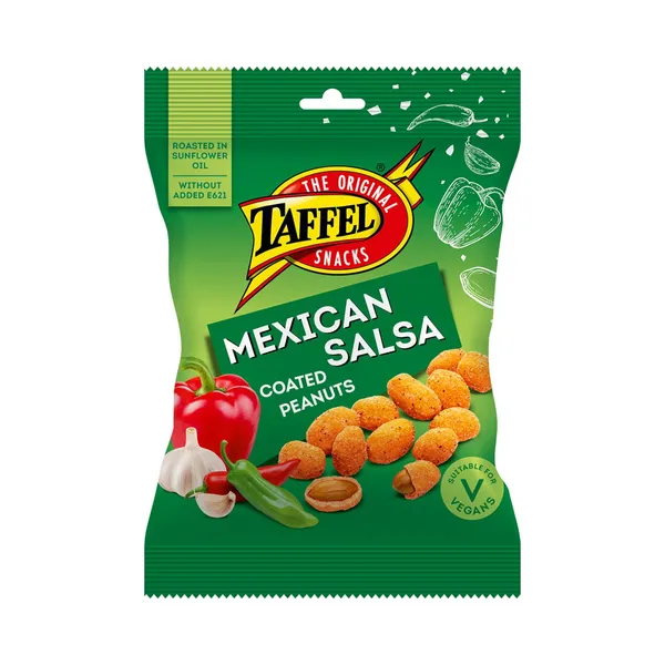 Mehhiko salsa maitselised röstitud maapähklid, TAFFEL, 140g