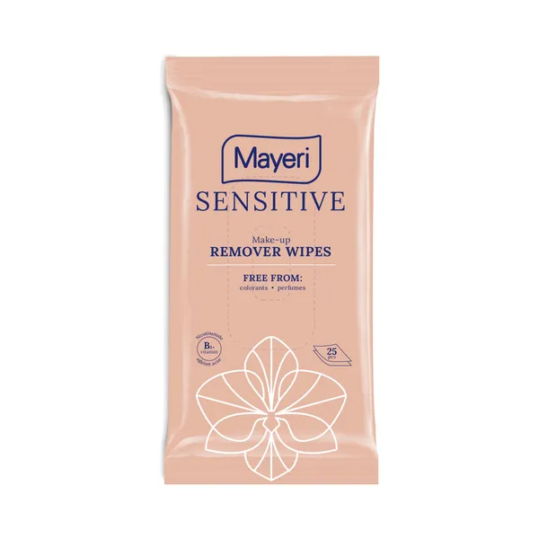 Meigieemaldussalvrätikud Sensitive niisutatud, MAYERI, 25 tk