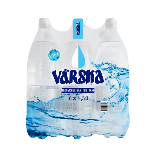 Mineraliseeritud vesi 6-pakk, VÄRSKA, 9 L