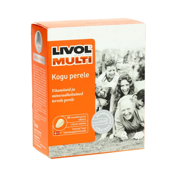 Multivitamiinid Perele tbl N90, LIVOL MULTI, 88,6 g