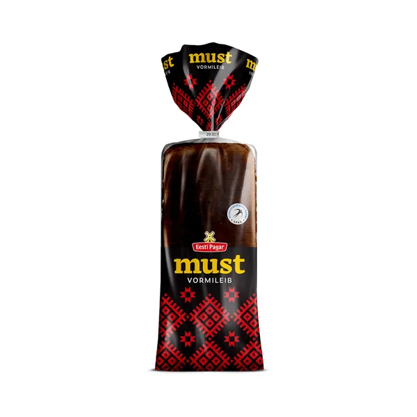 Must leib viilutatud, EESTI PAGAR, 600 g