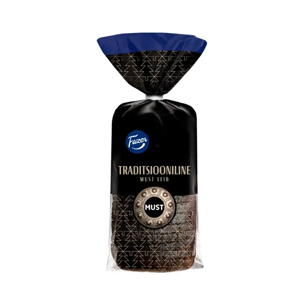 Must leib viilutatud, FAZER, 600 g