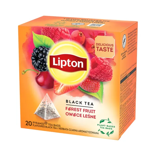 Must tee metsamarja maitseline püramiid kotis 20pk, LIPTON, 34 g