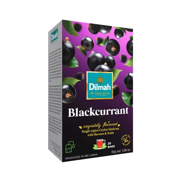 Mustasõstramaitseline must tee niidiga kotis 20pk, DILMAH, 30 g