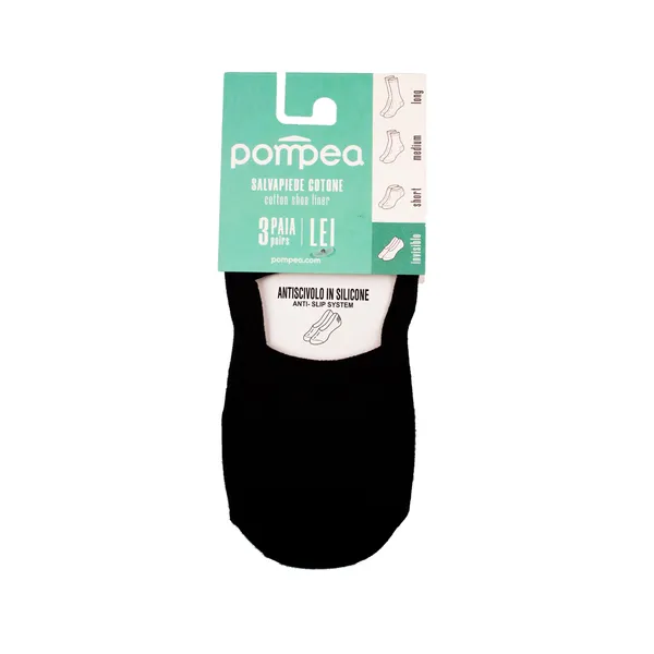 N. Sokipöiad Cotone Adelfia LEI, 3-paar 35/38 nero, POMPEA, 35/38