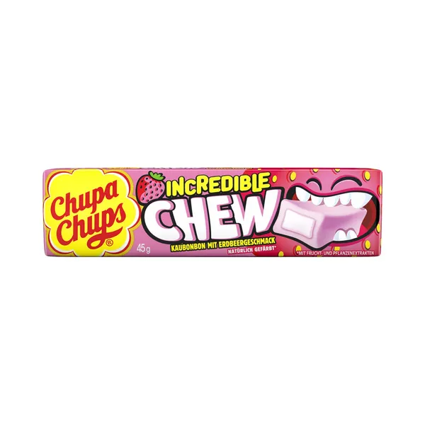 Närimiskomm Incredible Chew maasika, CHUPA CHUPS, 45 g