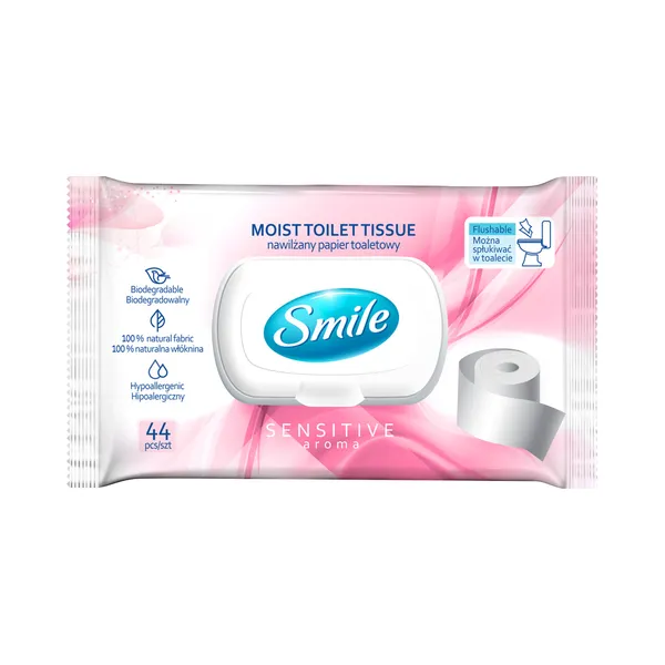 Niiske tualettpaber, SMILE, 44 tk