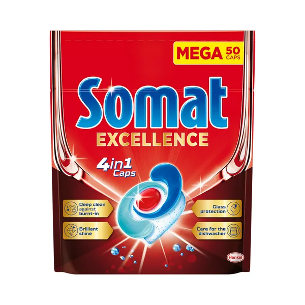 Nõudepesumasina kapslid Excellence 4in1, SOMAT, 50 tk