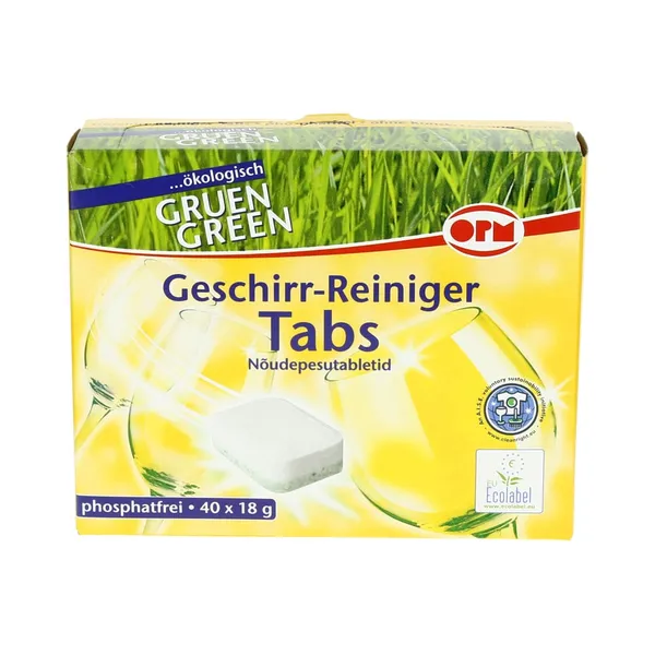 Nõudepesumasina tabletid, ORO GREEN, 40 tk