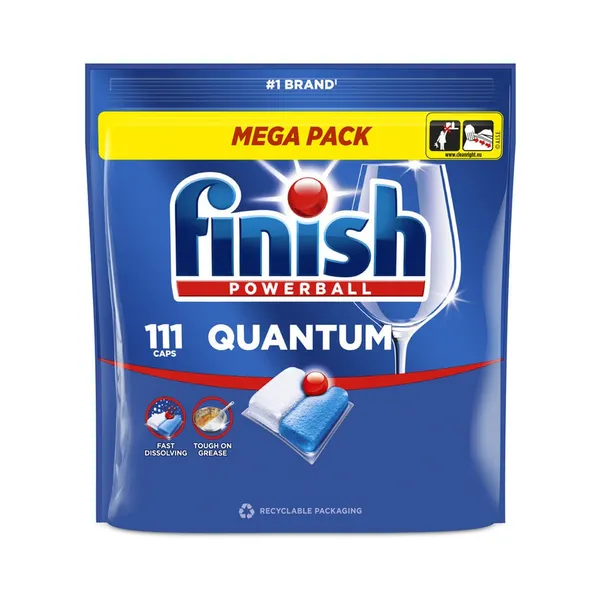 Nõudepesumasina tabletid Quantum Lemon, FINISH, 111 tk