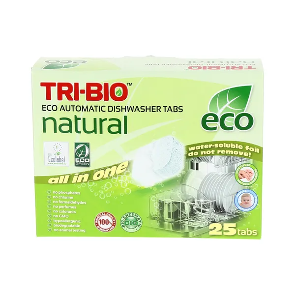 Nõudepesumasina tabletid, TRI-BIO, 25 tk