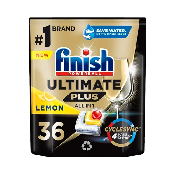 Nõudepesumasina tabletid FINISH, Ultimate PLUS, Lemon, 36 tk