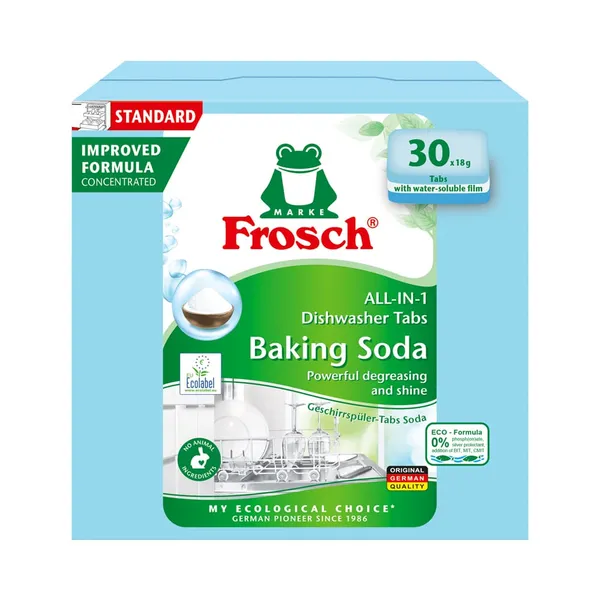 Nõudepesutabletid all-in1 sooda, FROSCH, 30 tk