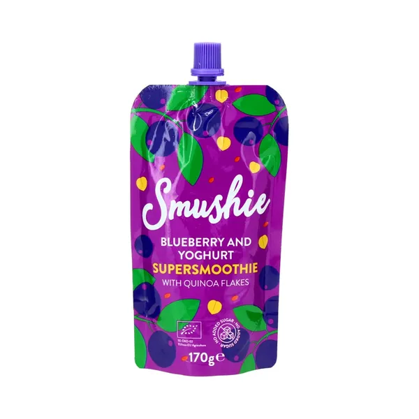 Salvest Smushie mustikapüree jogurti ja kinoahelvestega, 170g