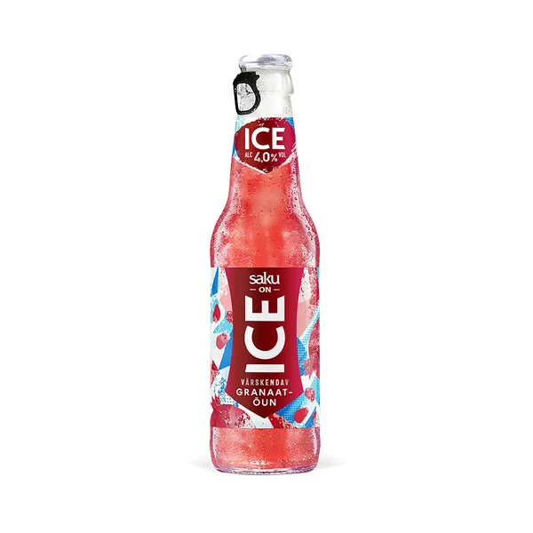 SAKU ON ICE Pomegranate, õlu 4% 330 ml, R21/155294/46, pudel