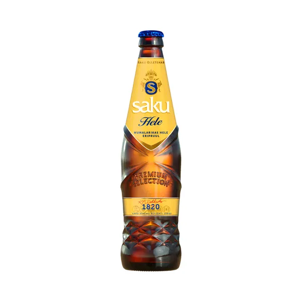 Õlu SAKU Hele, 5,2%vol 0,5 L,R22/166739/37, pudel