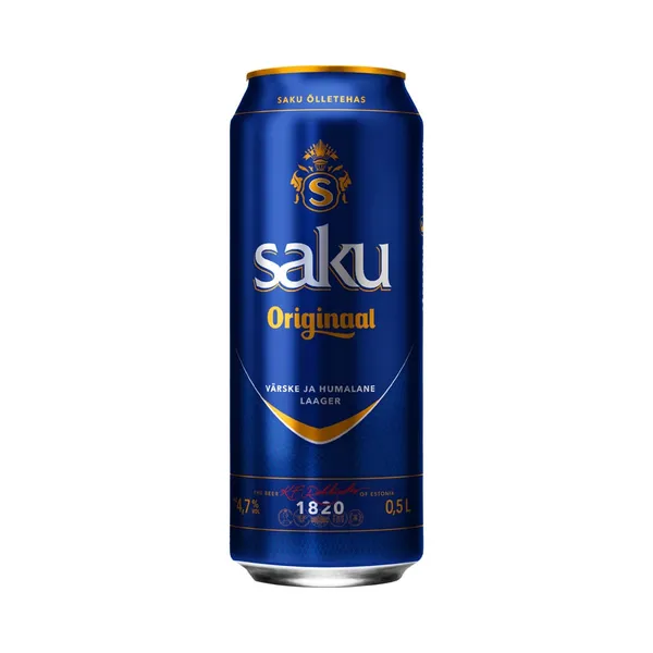 SAKU Originaal, õlu 4,7% 0,5 L, R16/109655/37, purk