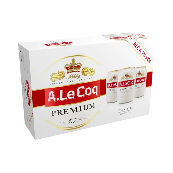 Õlu Premium 24-kohver, A. LE COQ, 24 x 330 ml