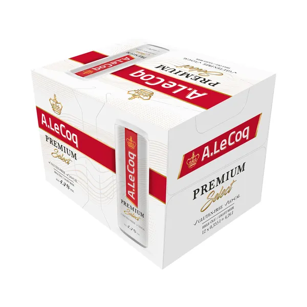 Õlu Premium Select  12-kohver, A. LE COQ, 12 x 355 ml