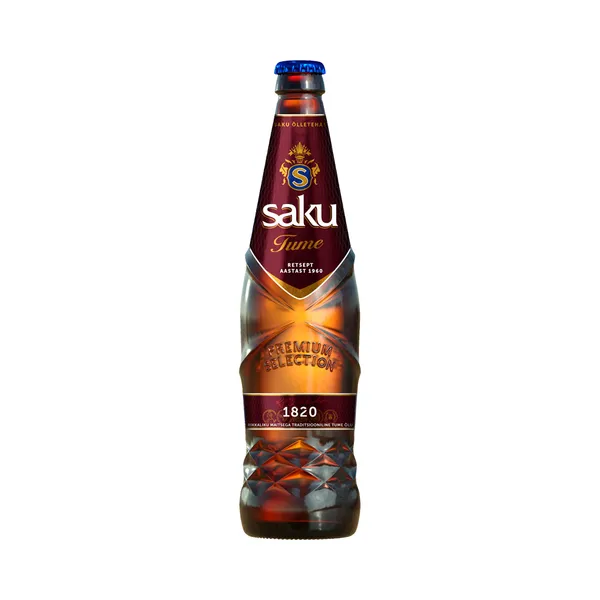 SAKU Tume, õlu 6,7% 0,5 L, R22/166743/37, pudel