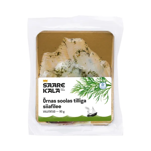 Õrnas soolas tilliga siiafilee, viilutatud, SAARE KALA, 90 g