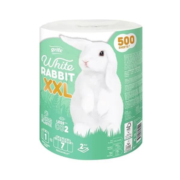 Paberkäterätt White Rabbit XXL 2-kihiline, GRITE, 1 tk