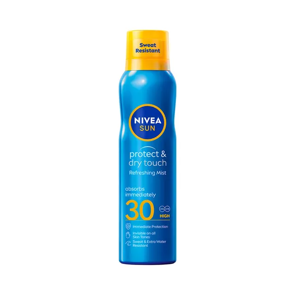 Päikesekaitsesprei Protect&Dry Touch SPF30, aerosool, NIVEA SUN, 200ml