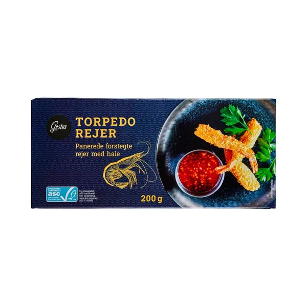 Paneeritud Torpedo krevetid, külmutatud, GESTUS, 200 g