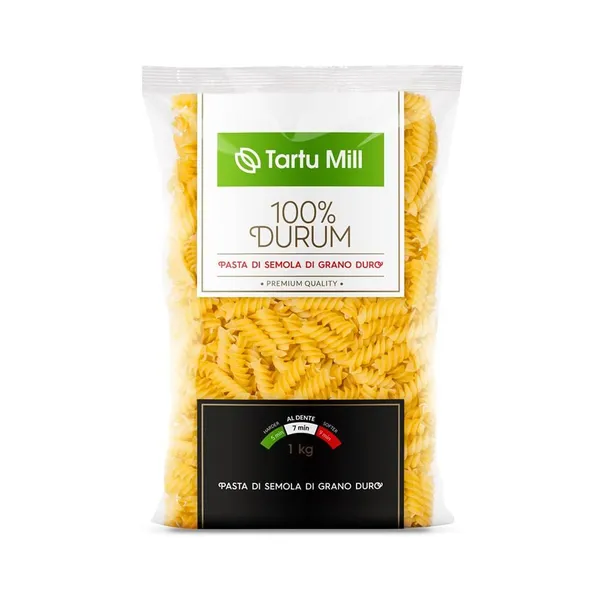 Pasta durum Fusilli, TARTU MILL, 1 kg