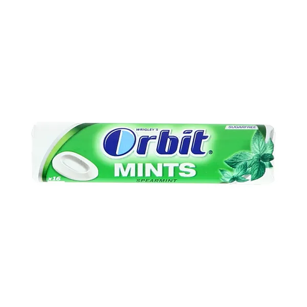 Pastillid Spearmint Mints magusainetega, ORBIT, 28 g