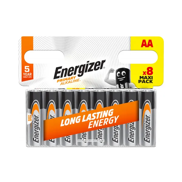 Patarei Primary Alkaline AA, ENERGIZER, 8 tk