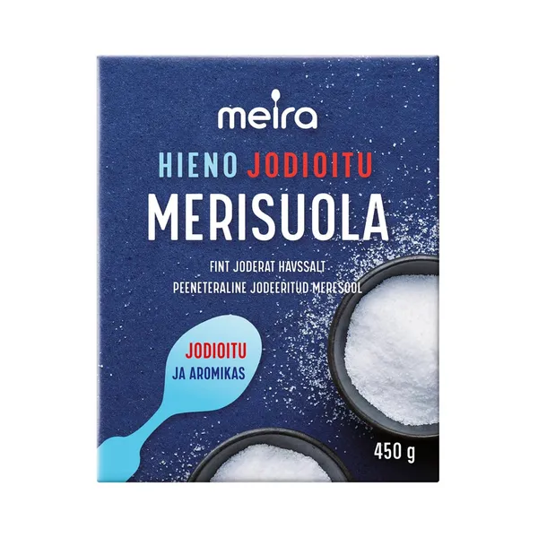 Peeneteraline jodeeritud meresool, MEIRA, 450 g