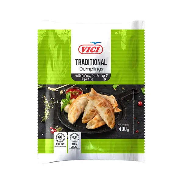 Pelmeenid kana, juustu ja puravikega Traditional style, VICI, 400 g