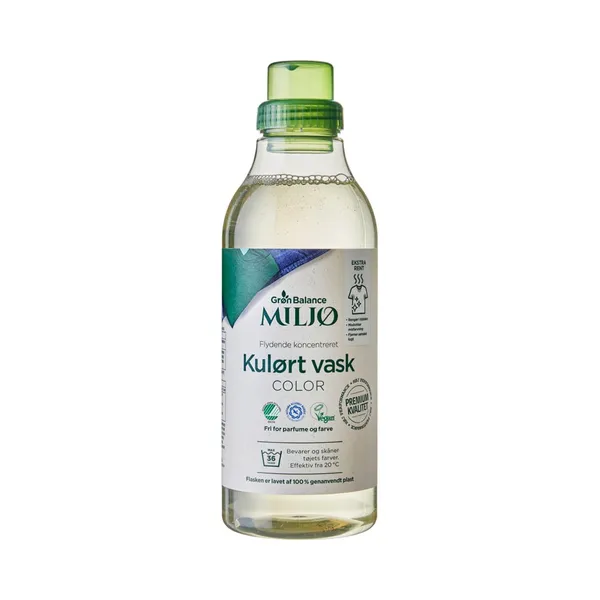 Pesugeel värvilisele pesule, GRØN BALANCE, 900 ml