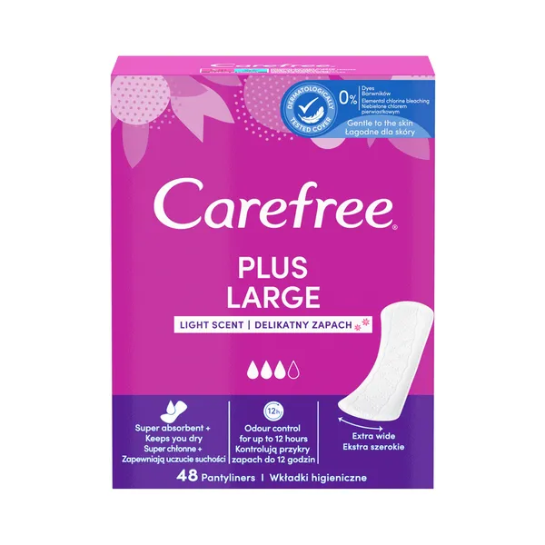 Pesukaitse Plus Large light scent, CAREFREE, 48 tk