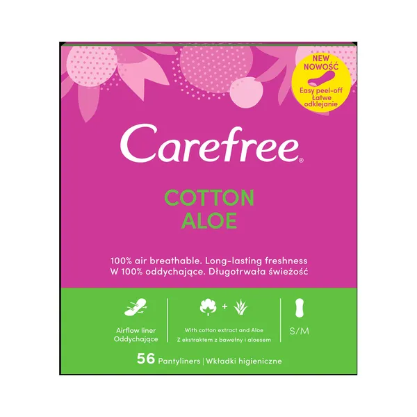 Pesukaitsmed Aaloega, CAREFREE, 56 tk