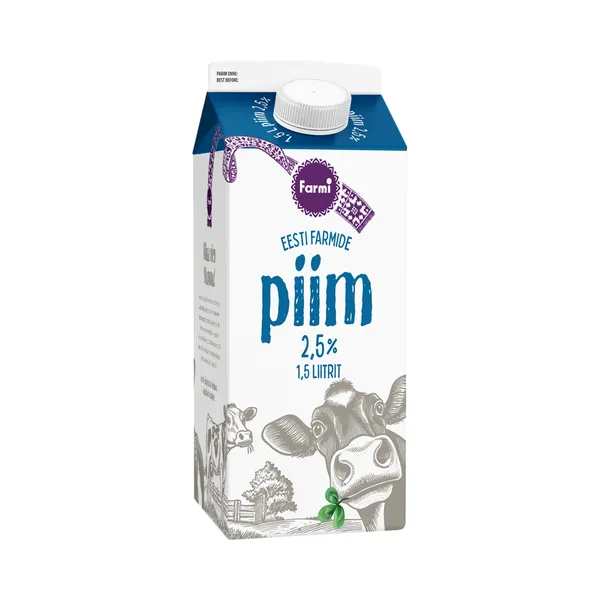 Piim 2,5% pure, FARMI, 1,5 l