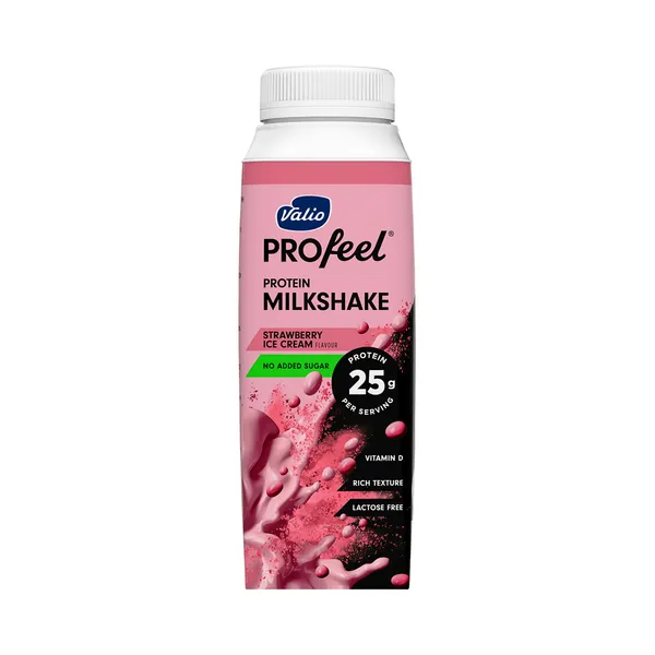 Piimaproteiinikokteil maasikajäätise maitseline, VALIO PROFEEL, 250 ml