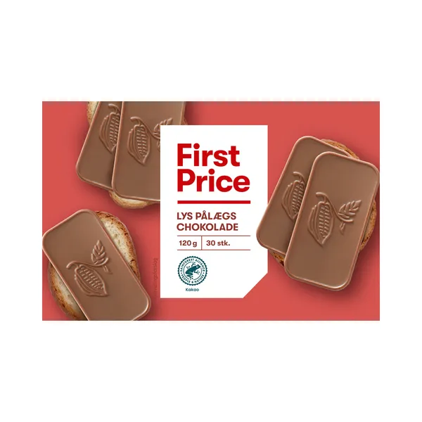 Piimašokolaadi lehed, FIRST PRICE, 120 g