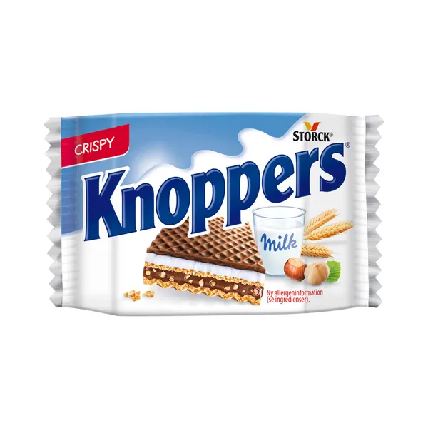 Piimavahvel Knoppers pähklitäidisega, STORCK, 25 g
