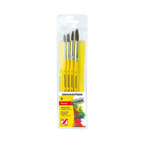 Pintslite komplekt ümar, EBERHARDFABER, 4 tk