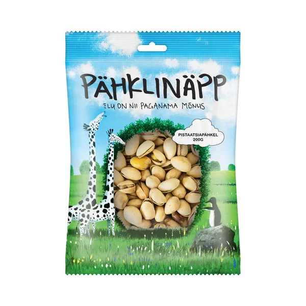 Pistaatsiapähkel soolata, PÄHKLINÄPP, 200g
