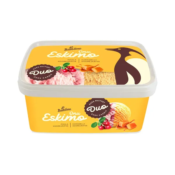 Pohla- ja karamelli-koorejäätis, ONU ESKIMO, 680 g