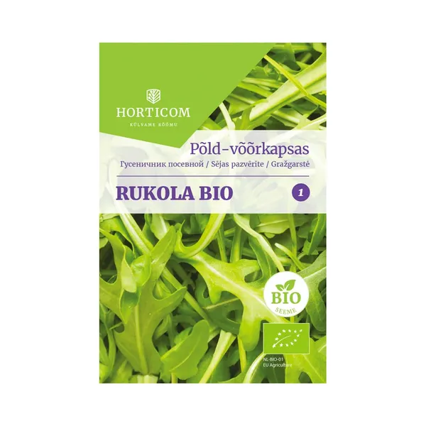Põld-võõrkapsas e. rukola BIO 1g, HORTICOM, 1 tk