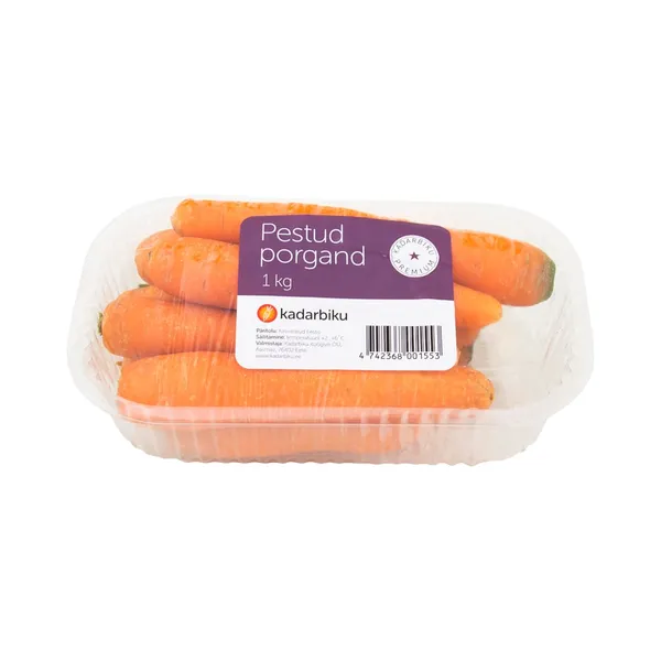 Porgand pakitud, KADARBIKU KÖÖGIVILI, 1 kg