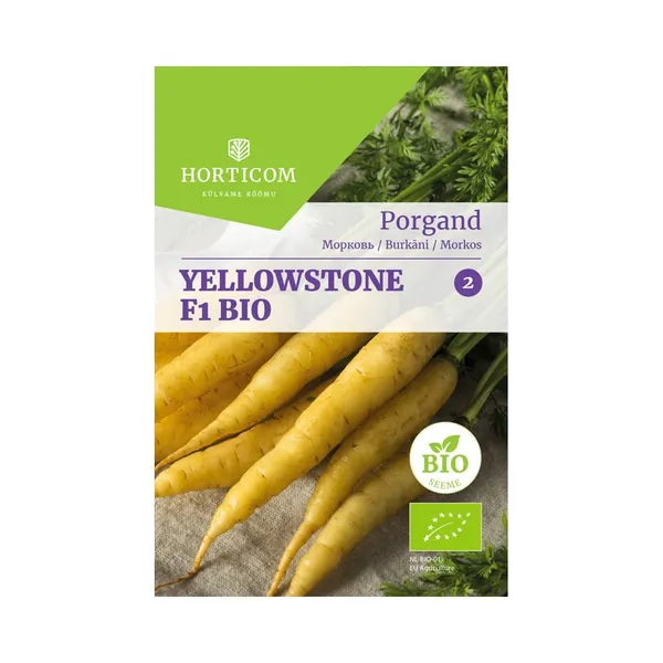 Porgand Yellowstone F1 BIO 200 seemet, HORTICOM, 1 tk