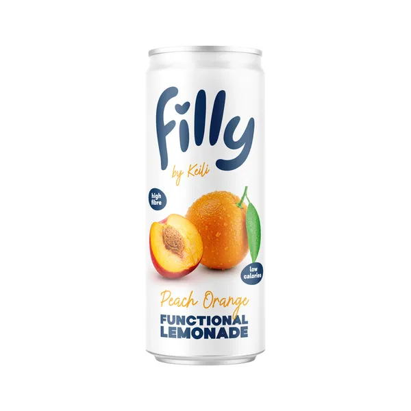 Prebiootiline karastusjook apelsini-virsiku, FILLY, 355 ml