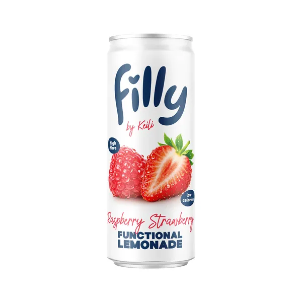 Prebiootiline karastusjook vaarika-maasika, FILLY, 355 ml